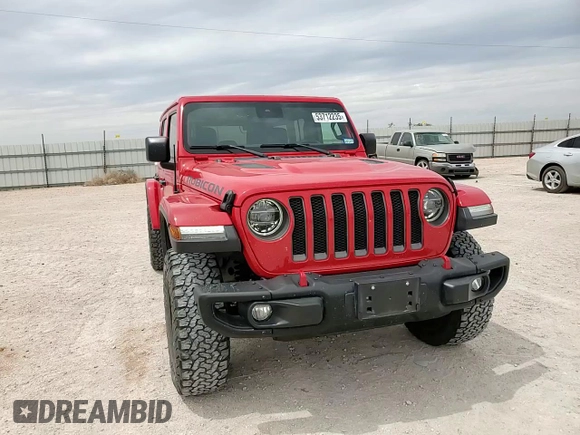 2019 Jeep Wrangler Unlimited Rubicon with VIN 1C4HJXFG4KW581967, listed as a Copart auction lot 53712235 with 37,474 mi miles and Salvage title. Bid and sale history available at DreamBid. Image 14.