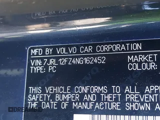 2022 Volvo S60 Momentum with VIN 7JRL12FZ4NG162452, listed as a IAAI auction lot 41136617 with 52,535 mi miles. Bid and sale history available at carsss.com. Image 9.
