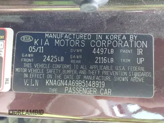 2011 Kia Optima EX with VIN KNAGN4A69B5148919, listed as a IAAI auction lot 42133805 with 112,114 mi miles and . Bid and sale history available at carsss.com. Image 9.