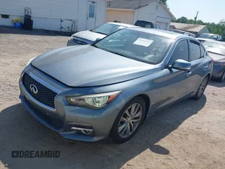 2014 Infiniti Q50 Premium with VIN JN1BV7AP3EM680901, listed as a IAAI auction lot 42143210 with 205,625 mi miles and . Bid and sale history available at carsss.com. Image 2.