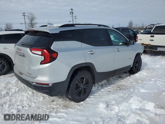 2022 GMC Terrain AT4 with VIN 3GKALYEV0NL152602, listed as a Copart auction lot 45644565 with 38,999 mi miles and Salvage Title. Bid and sale history available at DreamBid. Image 3.