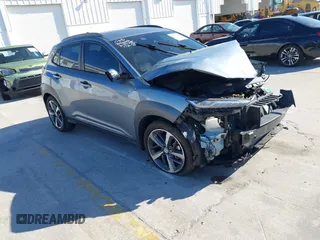 2019 Hyundai Kona Limited with VIN KM8K33A58KU340225, listed as a IAAI auction lot 41790438 with 53,965 mi miles. Bid and sale history available at carsss.com. Image 1.