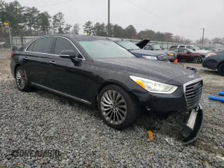 2018 Genesis G90 3.3T Premium with VIN KMHG34JA2JU041580, listed as a Copart auction lot 83837604 with 67,258 mi miles and Salvage Title. Bid and sale history available at carsss.com. Image 4.