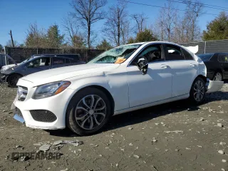 2016 Mercedes-Benz C 300 with VIN 55SWF4JB8GU149038, listed as a Copart auction lot 49835155 with 138,024 mi miles and Salvage Title. Bid and sale history available at carsss.com. Image 1.