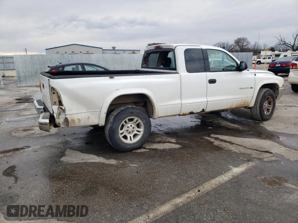2001 Dodge Dakota Sport with VIN 1B7GG22N21S308680, listed as a Copart auction lot 89199535 with 246,337 mi miles and Salvage Title. Bid and sale history available at carsss.com. Image 3.