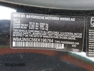 2014 BMW 4 Series 428i xDrive with VIN WBA3N5C56EK196764, listed as a Copart auction lot 59433494 with 114,179 mi miles and . Bid and sale history available at DreamBid. Image 12.