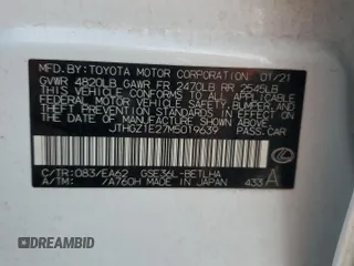 2021 Lexus IS 350 F Sport with VIN JTHGZ1E27M5019639, listed as a Copart auction lot 47351915 with 78,813 mi miles and Salvage Title. Bid and sale history available at DreamBid. Image 14.