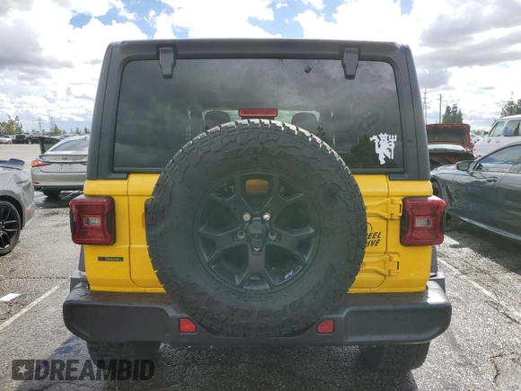 2020 Jeep Wrangler Unlimited Sport with VIN 1C4HJXDM2LW289101, listed as a Copart auction lot 48896365 with 52,536 mi miles and Salvage title. Bid and sale history available at DreamBid. Image 6.