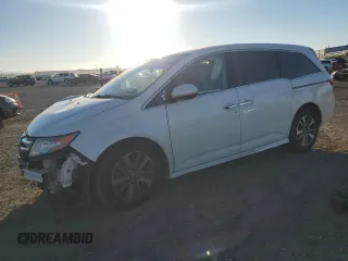 2016 Honda Odyssey Touring Elite with VIN 5FNRL5H93GB045542, listed as a Copart auction lot 46195125 with 157,897 mi miles and Salvage title. Bid and sale history available at DreamBid. Image 1.