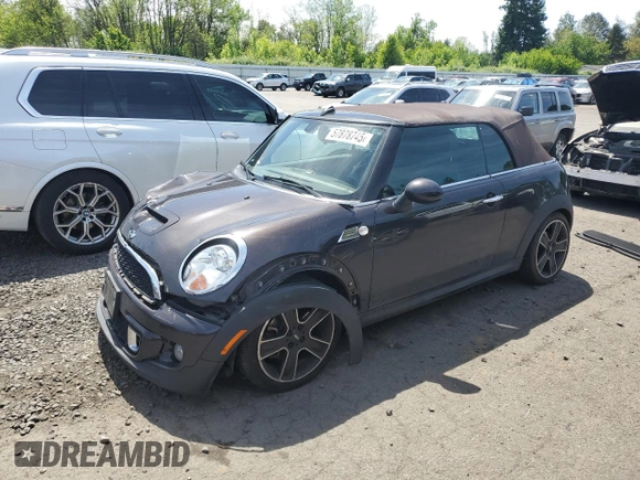 2013 MINI Convertible S with VIN WMWZP3C51DT551373, listed as a Copart auction lot 57878745 with 110,181 mi miles and Salvage title. Bid and sale history available at DreamBid. Image 1.