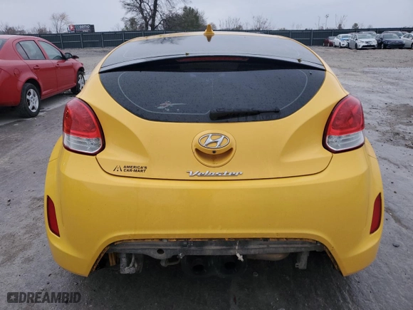2014 Hyundai Veloster with VIN KMHTC6AD4EU215644, listed as a Copart auction lot 81913064 with 93,692 mi miles and Salvage Title. Bid and sale history available at carsss.com. Image 6.