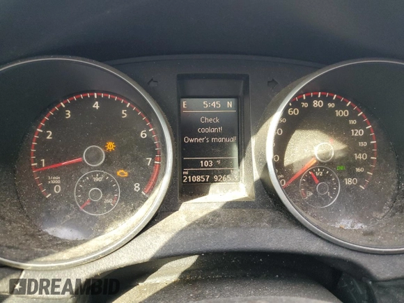 2013 Volkswagen GTI Driver's Edition with VIN WVWHD7AJXDW013669, listed as a Copart auction lot 61721474 with 210,857 mi miles and Clean title. Bid and sale history available at DreamBid. Image 9.