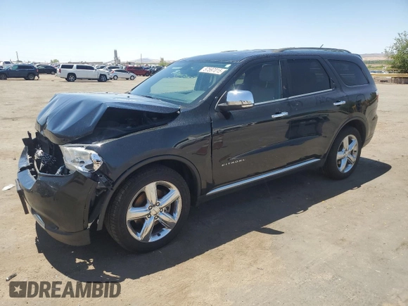 2013 Dodge Durango Citadel with VIN 1C4RDJEG4DC676544, listed as a Copart auction lot 57597015 with 135,776 mi miles and Salvage title. Bid and sale history available at DreamBid. Image 1.