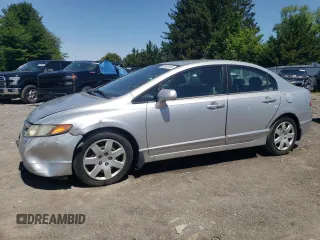 2006 Honda Civic LX z VIN 1HGFA16526L125459, wystawiony jako Copart lot #58666195 z przebiegiem 177 121 mil mil oraz Szkoda całkowita • Salvage title. Historia ofert i sprzedaży dostępna na DreamBid. Obrazek 1.