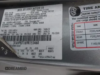 2009 Ford Fusion SE with VIN 3FAHP07169R155460, listed as a IAAI auction lot 41893550 with 1 mi miles. Bid and sale history available at carsss.com. Image 9.