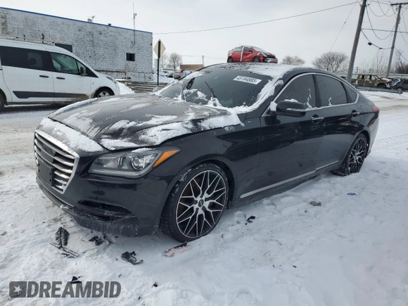 2017 Genesis G80 Ultimate z VIN KMHGN4JFXHU213371, wystawiony jako Copart lot #45194885 z przebiegiem 80 533 mil mil oraz Czysty tytuł • Clean title. Historia ofert i sprzedaży dostępna na DreamBid. Obrazek 1.