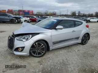 2016 Hyundai Veloster Turbo with VIN KMHTC6AE5GU275735, listed as a Copart auction lot 82707824 with 105,870 mi miles and Salvage Title. Bid and sale history available at carsss.com. Image 1.