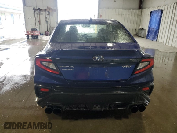 2023 Subaru WRX Premium with VIN JF1VBAF69P9820106, listed as a Copart auction lot 58818465 with 23,716 mi miles and Salvage title. Bid and sale history available at DreamBid. Image 6.