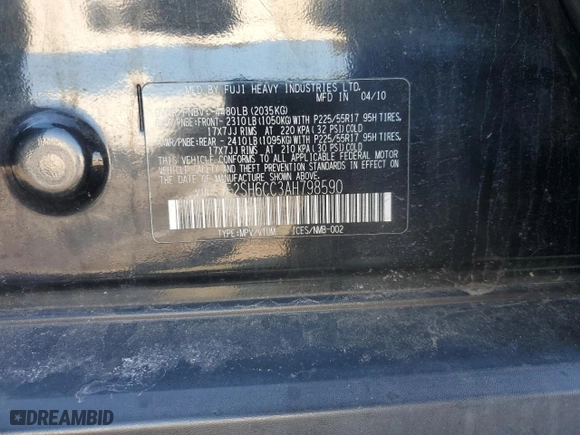 2010 Subaru Forester 2.5X Premium with VIN JF2SH6CC3AH798590, listed as a Copart auction lot 42439235 with 140,475 mi miles and Salvage Title. Bid and sale history available at carsss.com. Image 14.