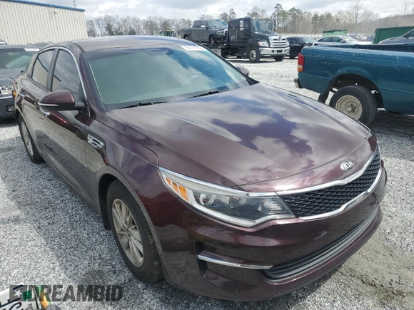 2016 Kia Optima LX with VIN 5XXGT4L35GG041185, listed as a Copart auction lot 50171935 with 165,619 mi miles and Salvage title. Bid and sale history available at DreamBid. Image 4.