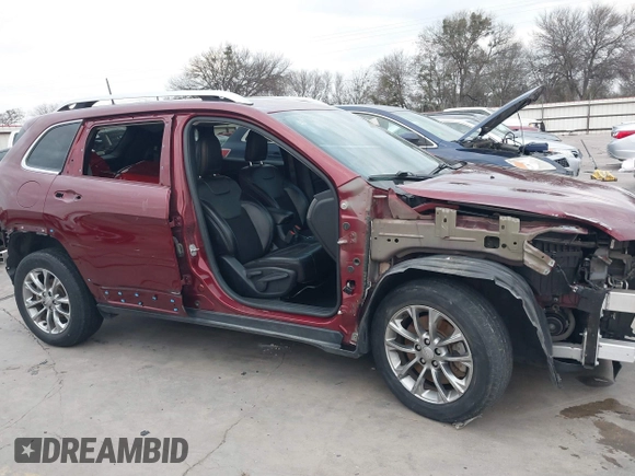 2020 Jeep Cherokee Latitude Plus with VIN 1C4PJLLB7LD585604, listed as a IAAI auction lot 41566073 with 52,529 mi miles. Bid and sale history available at carsss.com. Image 14.