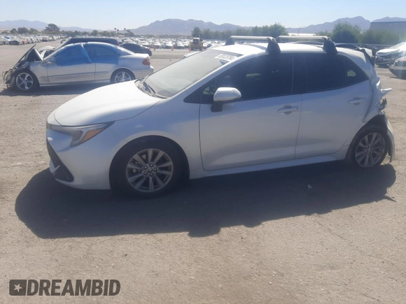 2023 Toyota Corolla Hatchback SE with VIN JTND4MBE6P3209320, listed as a Copart auction lot 69123784 with 8,252 mi miles and Salvage Title. Bid and sale history available at carsss.com. Image 1.