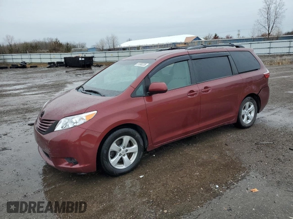 2015 Toyota Sienna LE AAS with VIN 5TDKK3DCXFS537375, listed as a Copart auction lot 51580235 with 77,389 mi miles and Salvage Title. Bid and sale history available at carsss.com. Image 1.