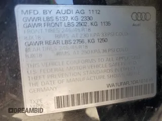 2013 Audi allroad Premium Plus with VIN WA1UFAFL1DA161619, listed as a Copart auction lot 87475384 with 120,863 mi miles and Salvage Title. Bid and sale history available at carsss.com. Image 15.