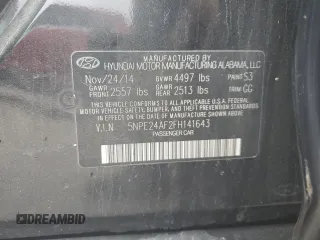 2015 Hyundai Sonata SE z VIN 5NPE24AF2FH141643, wystawiony jako Copart lot #57027995 z przebiegiem 149 648 mil mil oraz Czysty tytuł • Clean title. Historia ofert i sprzedaży dostępna na DreamBid. Obrazek 12.