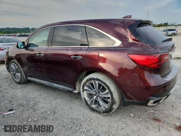2017 Acura MDX Technology with VIN 5FRYD4H58HB011676, listed as a Copart auction lot 60608615 with 65,927 mi miles and Salvage title. Bid and sale history available at DreamBid. Image 2.