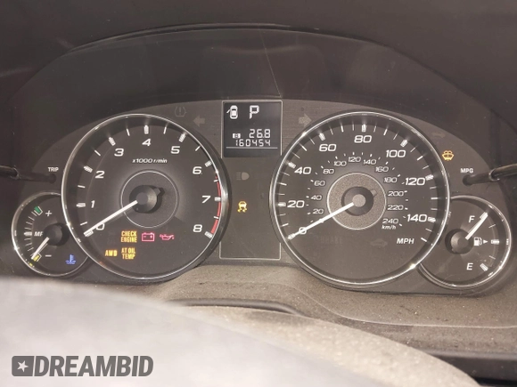 2012 Subaru Outback with VIN 4S4BRCFC3C3232091, listed as a IAAI auction lot 41636663 with 160,454 mi miles and . Bid and sale history available at DreamBid. Image 7.