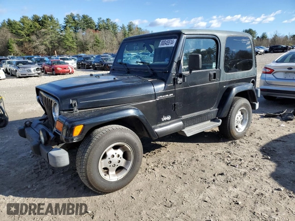 2002 Jeep Wrangler Sahara with VIN 1J4FA59S42P726814, listed as a Copart auction lot 80045514 with 197,196 mi miles and Clean Title. Bid and sale history available at carsss.com. Image 1.