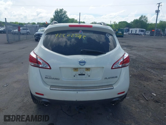 2014 Nissan Murano SV with VIN JN8AZ1MU6EW403471, listed as a IAAI auction lot 42202572 with 157,225 mi miles and . Bid and sale history available at carsss.com. Image 16.