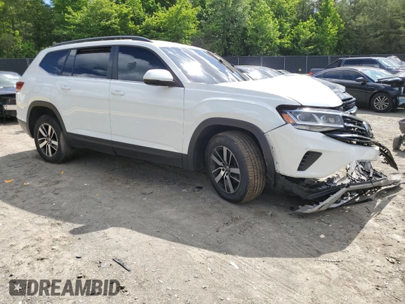 2021 Volkswagen Atlas SE z VIN 1V2LP2CA3MC513383, wystawiony jako Copart lot #56131345 z przebiegiem 75 230 mil mil oraz Szkody całkowita. Historia ofert i sprzedaży dostępna na DreamBid. Obrazek 4.