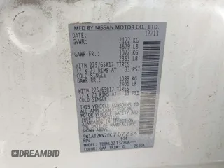2014 Nissan Rogue SV with VIN 5N1AT2MV2EC767234, listed as a IAAI auction lot 41643753 with 182,355 mi miles. Bid and sale history available at carsss.com. Image 9.