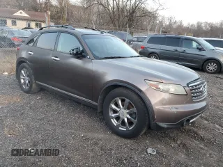 2007 Infiniti FX35 with VIN JNRAS08W07X205911, listed as a Copart auction lot 80890194 with 0 mi miles and Salvage Title. Bid and sale history available at carsss.com. Image 4.