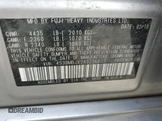 2010 Subaru Legacy Limited z VIN 4S3BMBJ62A3236631, wystawiony jako Copart lot #54870955 z przebiegiem 185 247 mil mil oraz Szkoda całkowita • Salvage title. Historia ofert i sprzedaży dostępna na DreamBid. Obrazek 13.