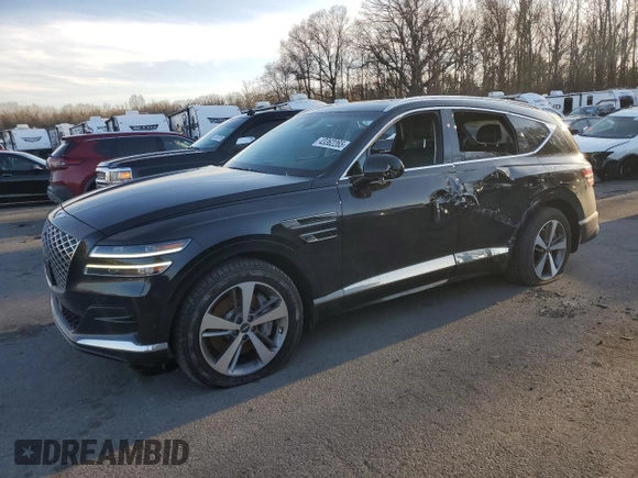 2023 Genesis GV80 with VIN KMUHBDSB6PU106875, listed as a Copart auction lot 43362265 with 38,739 mi miles and Salvage title. Bid and sale history available at DreamBid. Image 1.