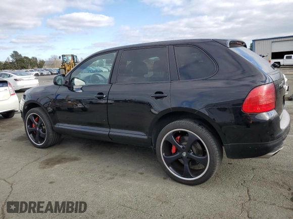 2005 Porsche Cayenne Turbo with VIN WP1AC29P15LA91534, listed as a Copart auction lot 43476105 with 131,561 mi miles and Salvage Title. Bid and sale history available at carsss.com. Image 2.