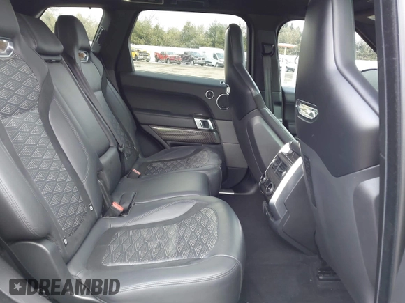 2019 Land Rover Range Rover Sport SVR with VIN SALWZ2SE6KA845929, listed as a IAAI auction lot 41557635 with 77,622 mi miles and . Bid and sale history available at DreamBid. Image 8.