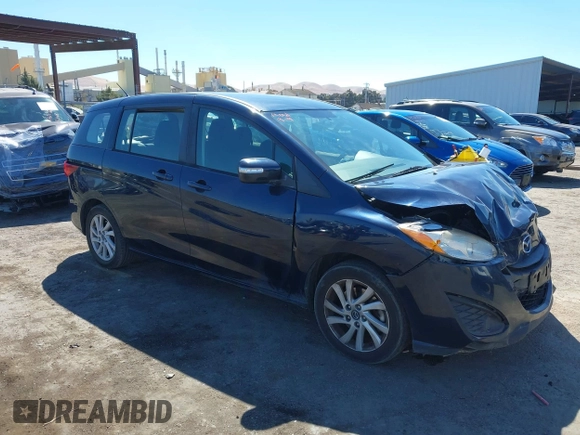 2014 Mazda 5 Sport with VIN JM1CW2BLXE0175975, listed as a IAAI auction lot 40278614 with 102,430 mi miles and . Bid and sale history available at DreamBid. Image 1.