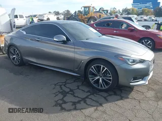 2021 Infiniti Q60 Luxe with VIN JN1EV7KK4MM410526, listed as a IAAI auction lot 41424325 with 59,349 mi miles and . Bid and sale history available at carsss.com. Image 1.