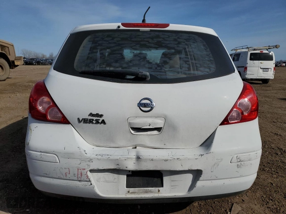 2007 Nissan Versa 1.8 S with VIN 3N1BC13E27L378429, listed as a Copart auction lot 48575995 with 92,504 mi miles and Salvage Title. Bid and sale history available at carsss.com. Image 6.
