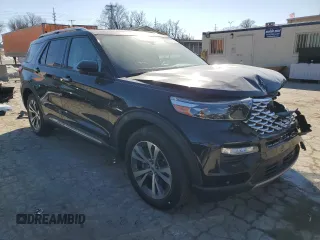 2020 Ford Explorer Platinum with VIN 1FM5K8HCXLGA26156, listed as a Copart auction lot 88987085 with 21,261 mi miles and Salvage Title. Bid and sale history available at carsss.com. Image 4.