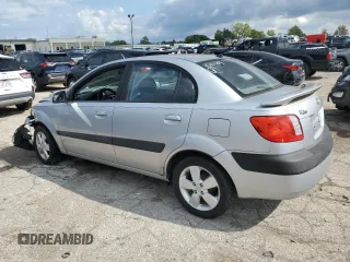 2007 Kia Rio LX with VIN KNADE123776231384, listed as a Copart auction lot 73554084 with 0 mi miles and Salvage Title. Bid and sale history available at carsss.com. Image 2.