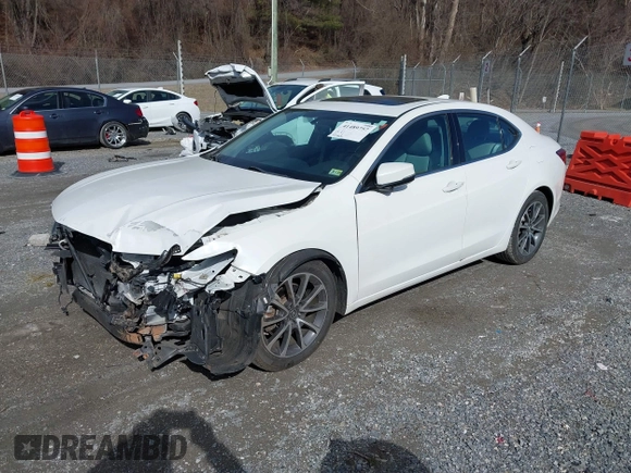 2016 Acura TLX V6 with VIN 19UUB2F30GA006203, listed as a IAAI auction lot 41489757 with 37,403 mi miles. Bid and sale history available at carsss.com. Image 2.