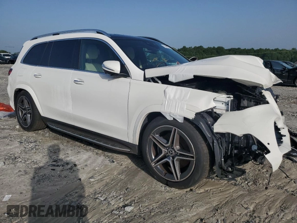 2023 Mercedes-Benz GLS 450 with VIN 4JGFF5KE1PA909640, listed as a Copart auction lot 63495994 with 12,971 mi miles and Salvage Title. Bid and sale history available at DreamBid. Image 4.