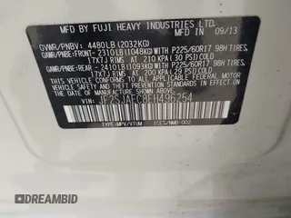 2014 Subaru Forester Premium with VIN JF2SJAEC8EH496254, listed as a IAAI auction lot 42754839 with 125,014 mi miles and . Bid and sale history available at DreamBid. Image 9.