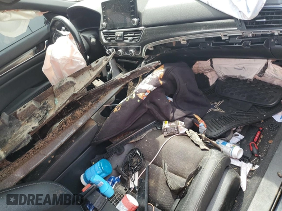 2020 Honda Accord Sport with VIN 1HGCV2F33LA007522, listed as a Copart auction lot 58255955 with Not provided miles and Salvage title. Bid and sale history available at DreamBid. Image 8.