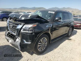 2024 Nissan Armada SL z VIN JN8AY2BB6R9853734, wystawiony jako Copart lot #60834595 z przebiegiem 26 701 mil mil oraz Czysty tytuł • Clean title. Historia ofert i sprzedaży dostępna na DreamBid. Obrazek 1.